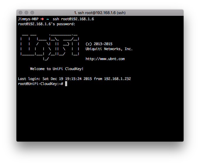 Cloud Key root login